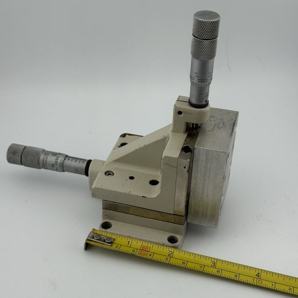 Line Tool Co. 2 Axis Linear Stage w 2 Starrett Micrometers