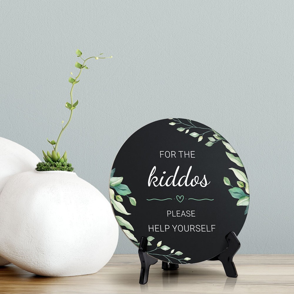 For The Kiddos Please Help Yourself (5 x 5“) Circle Table Sign