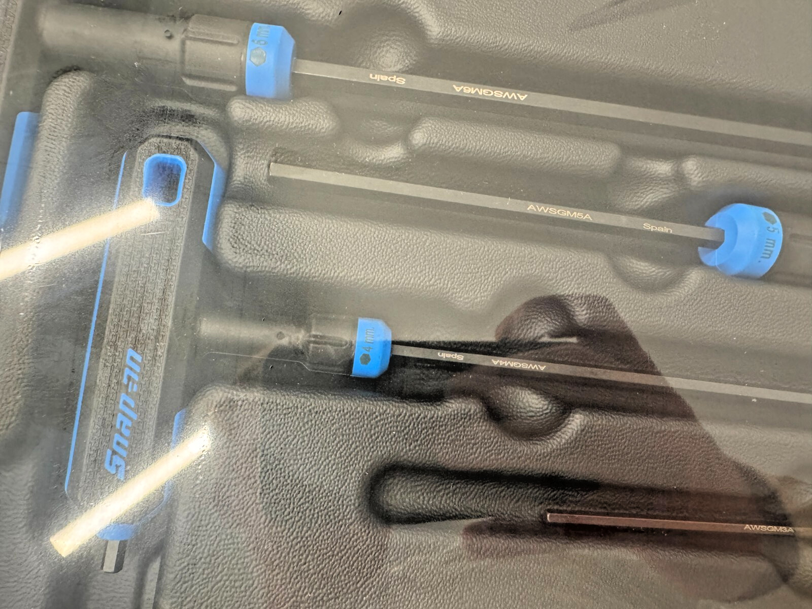 Snap-on Tools SPAIN NEW 8pc Metric SOFT GRIP T HANDLE Hex ALLEN Set AWSGM800A