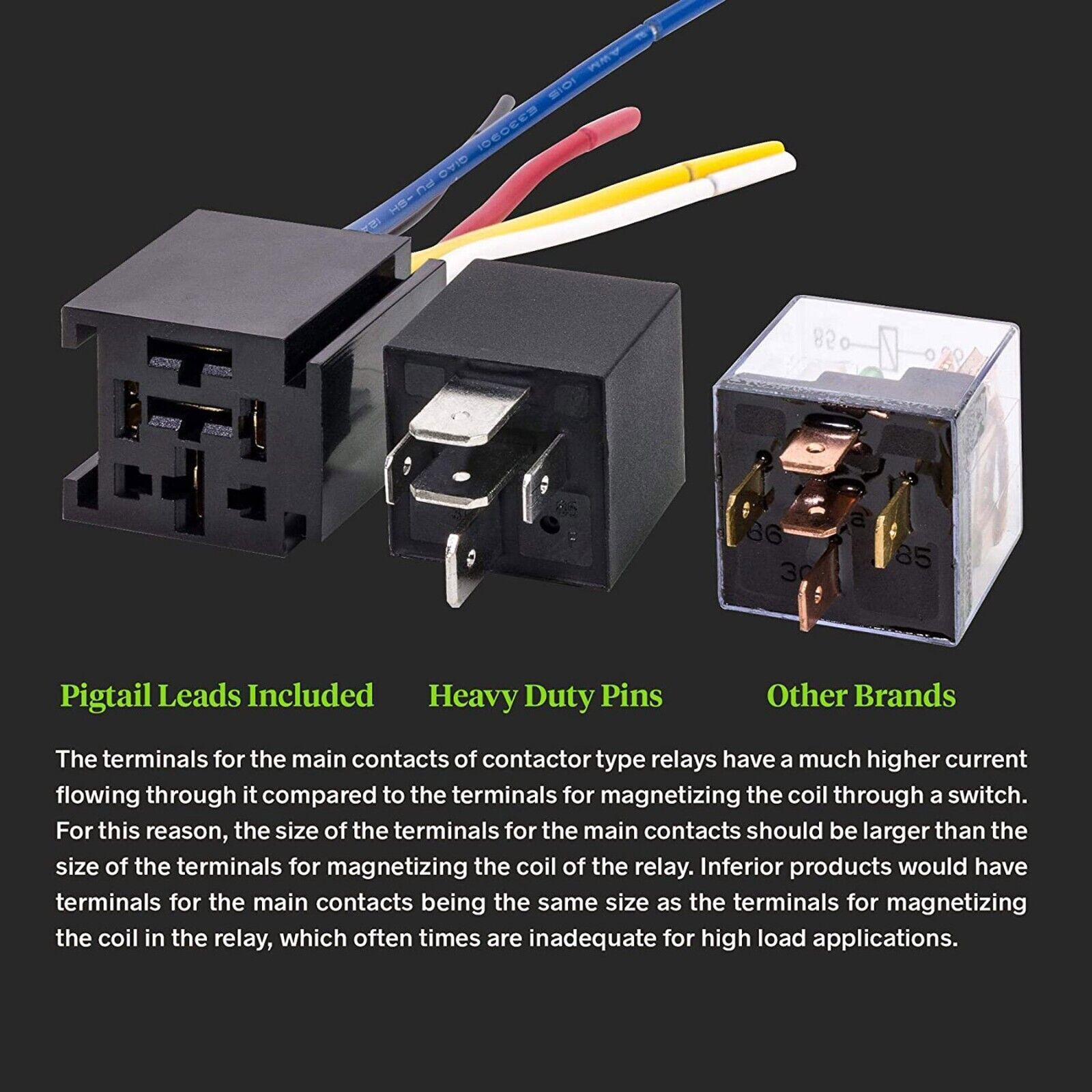 5pcs 5Pin Car Automotive SPDT Relay Switch Harness Socket Waterproof 40A 12V DC