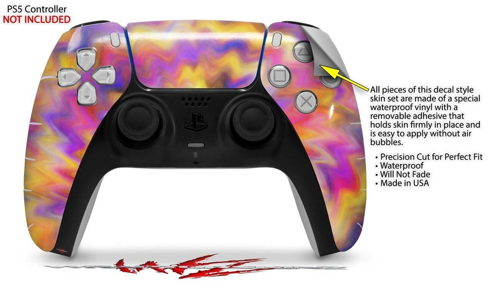 Skin Sony PS5 Controller Tie Dye Pastel