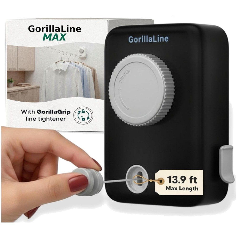 Max Retractable Clothesline - Non-Sagging Drying Line
