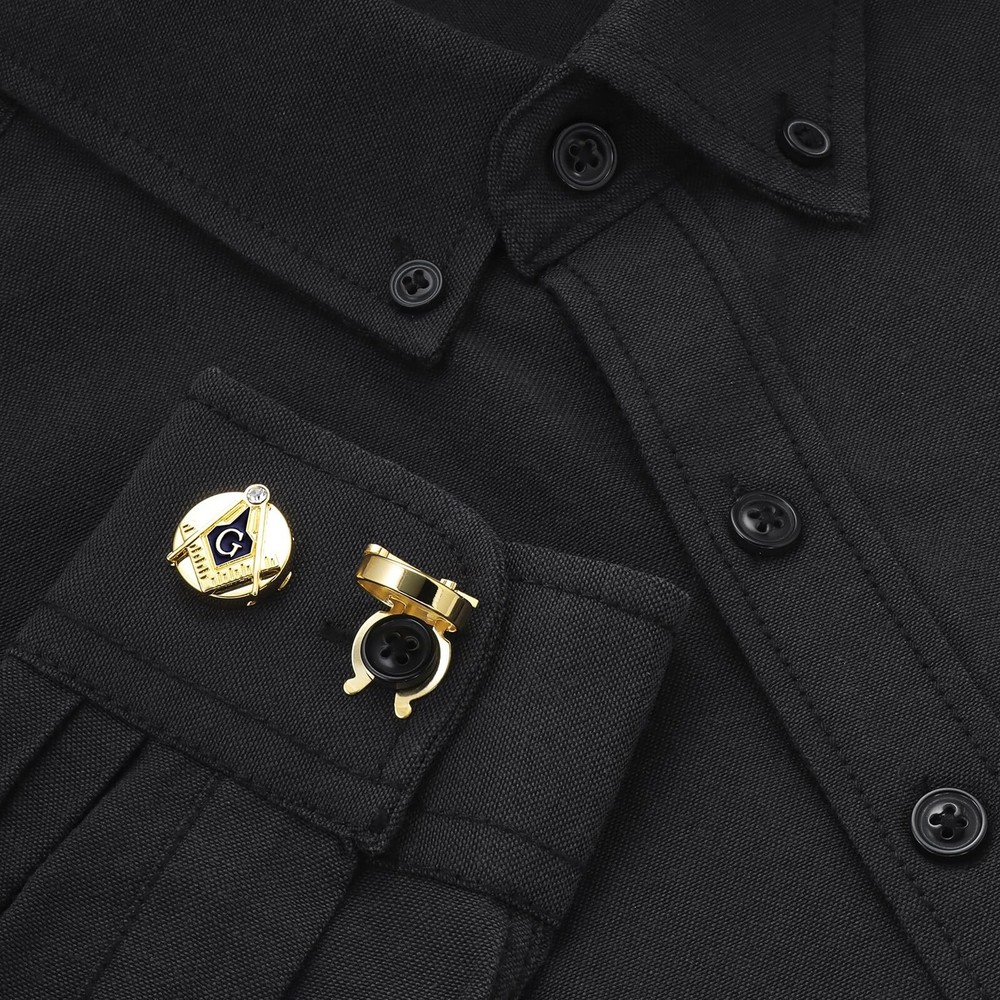 Masonic Button Covers, Square & Compass Cufflinks for Freemason 01