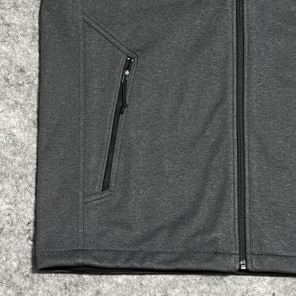 The North Face Jacket Men's Medium Windwall Full Zip Gray Lined Outdoor Dadcore
