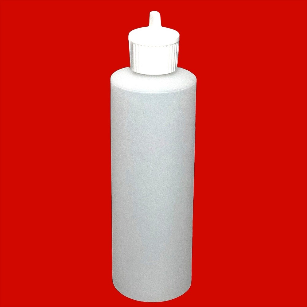 Empty 8oz Plain Squeeze Bottles With Flip Top Caps~(5 Pack)