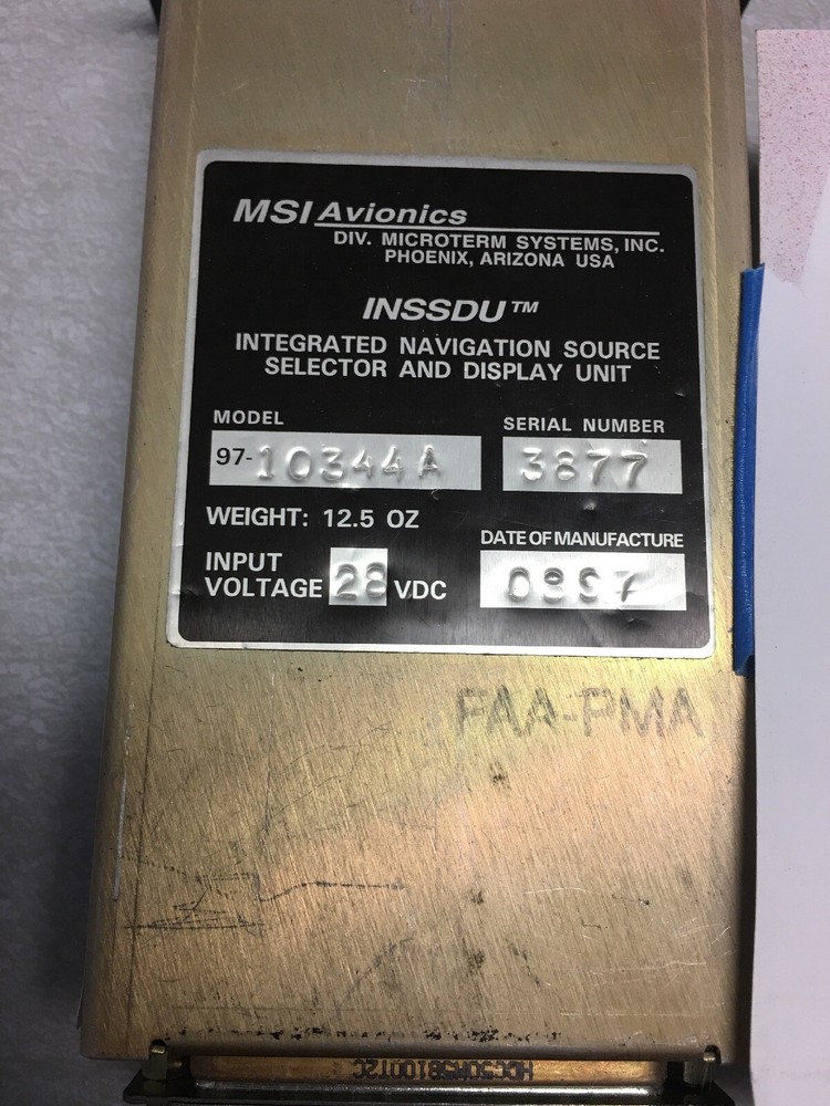 MSI Avionics Integrated Navigation Source Selector and Display Unit