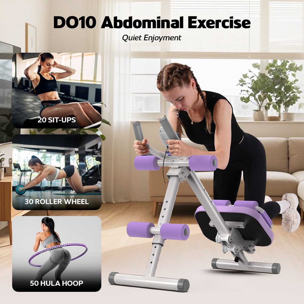 Ab Machine Ab Workout Equipment Adjustable Ab Trainer Machine for Abs Workout