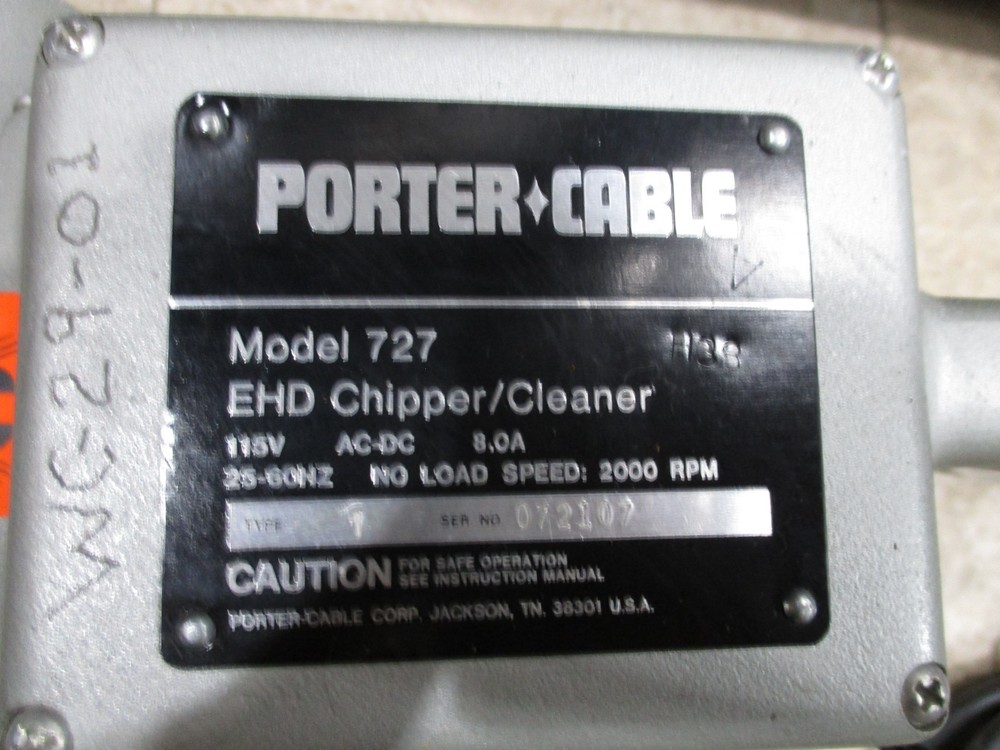 Porter Cable Model 727 EHD Chipper Cleaner