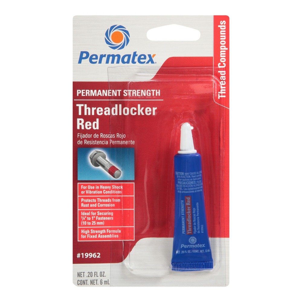 Permatex Permanent Strength Threadlocker Red - 6ML PERMATEX Part#: PERM19962