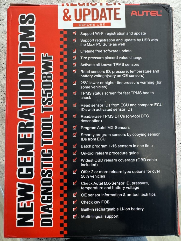 Autel Maxi TPMS TS508WF Relearn Tool Activate/Programming (Enhanced Wifi Model)