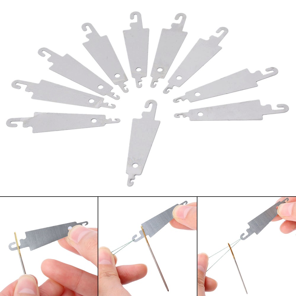 10Pcs DIY Sewing Cross Stitch Needlework Needles Threading Tool Threader Useful