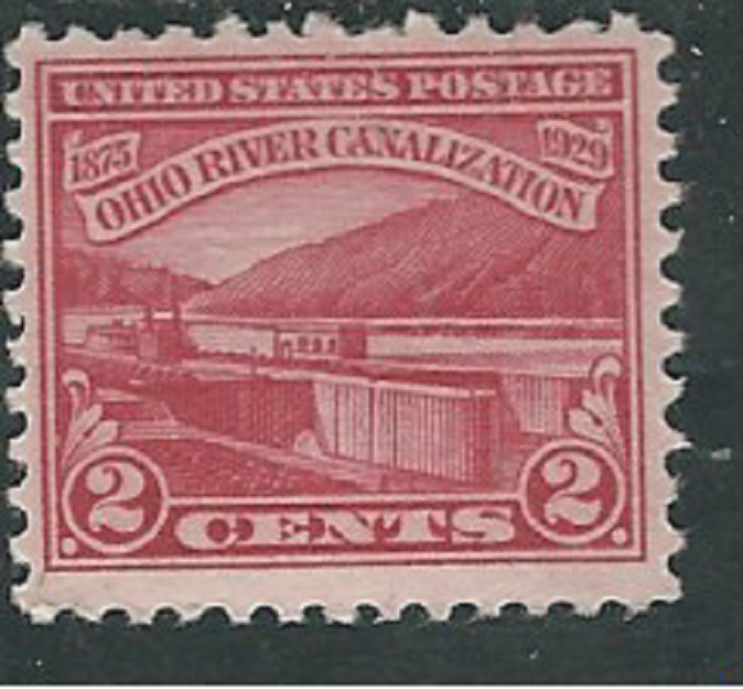 #681... 2 Cent...Ohio River...4 Stamps...Mint Never Hinged