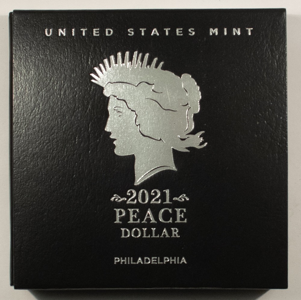 2021 $1 PEACE DOLLAR SILVER 100TH ANNIVERSARY COMMEMORATIVE - GEM UNC W/ OGP