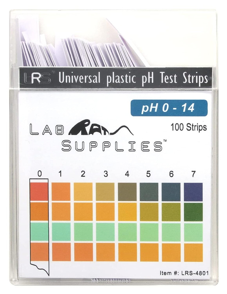 Plastic Ph Test Strips, Universal Application (Ph 0-14), 100 Strips | for Saliva