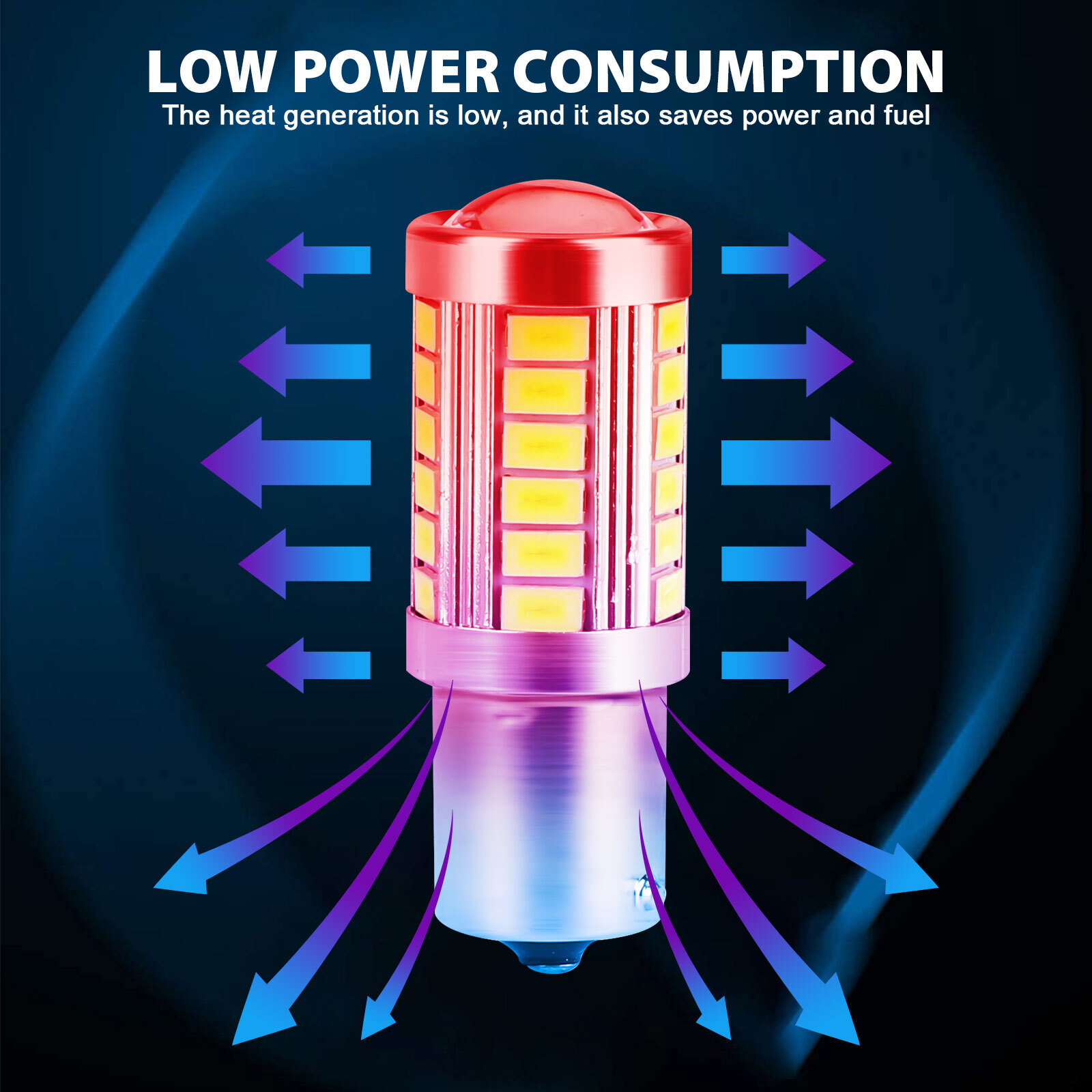 4x 1156 BA15S 33SMD LED Interior Light Bulb Tail Brake Reverse Turn Signal White