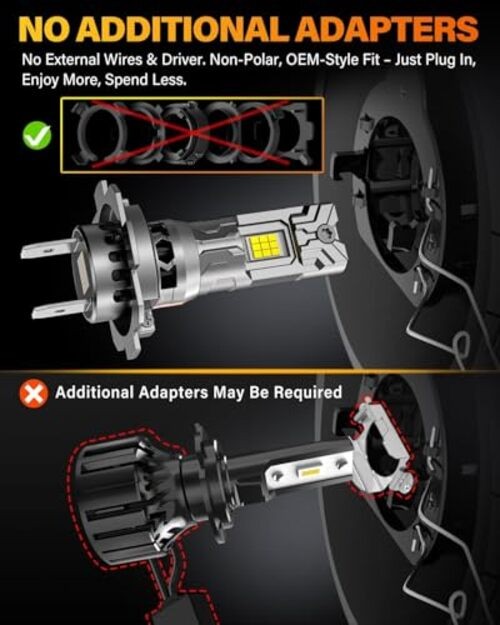 7th-Gen & Modern Light Bulbs, ????% ??????? ????? H7