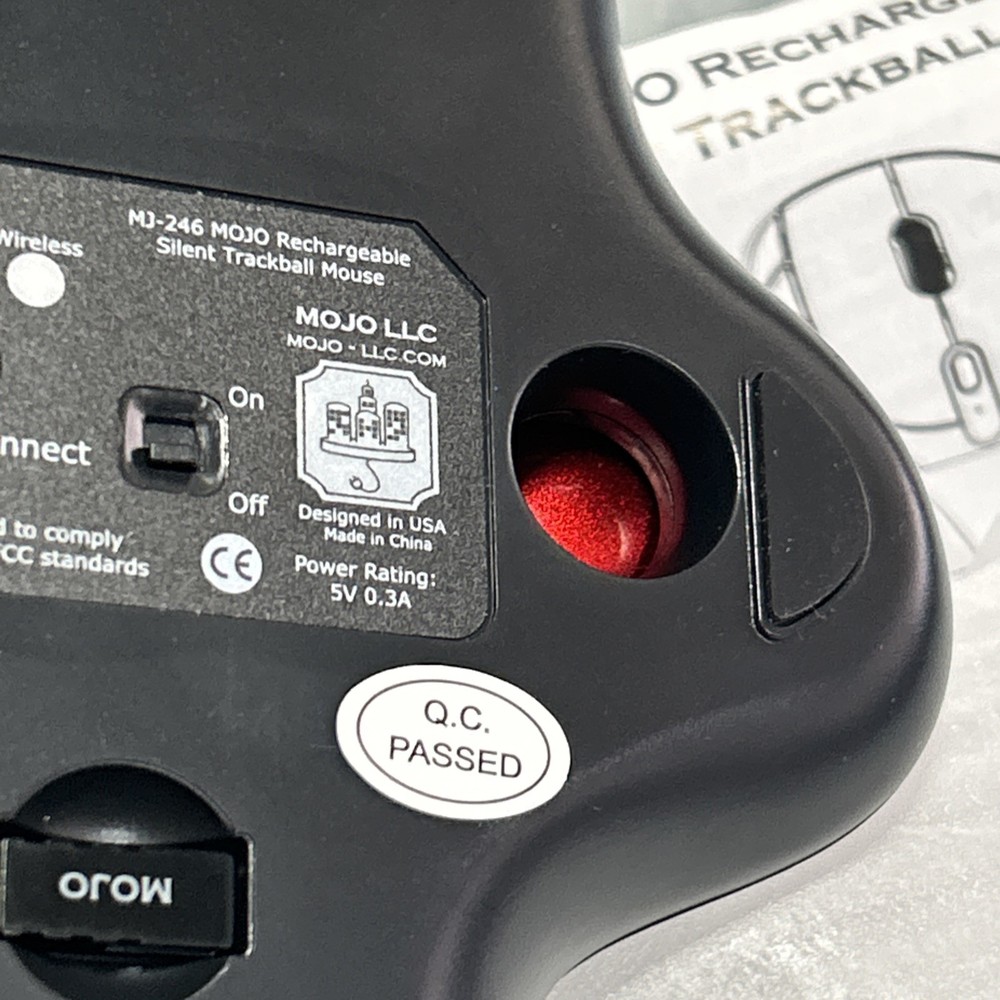 MOJO Dual Mode Bluetooth Wireless Rechargeable Silent Trackball Mouse