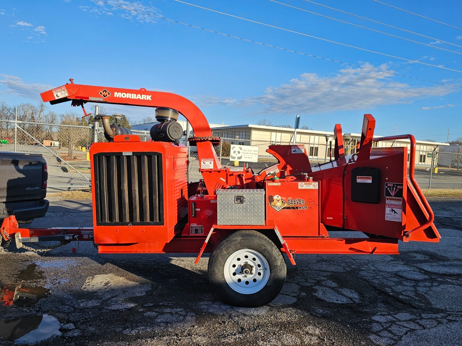 Morbark Beever M12R 367 Hours Auto Feed Perkins Turbo Diesel 12" Wood Chipper
