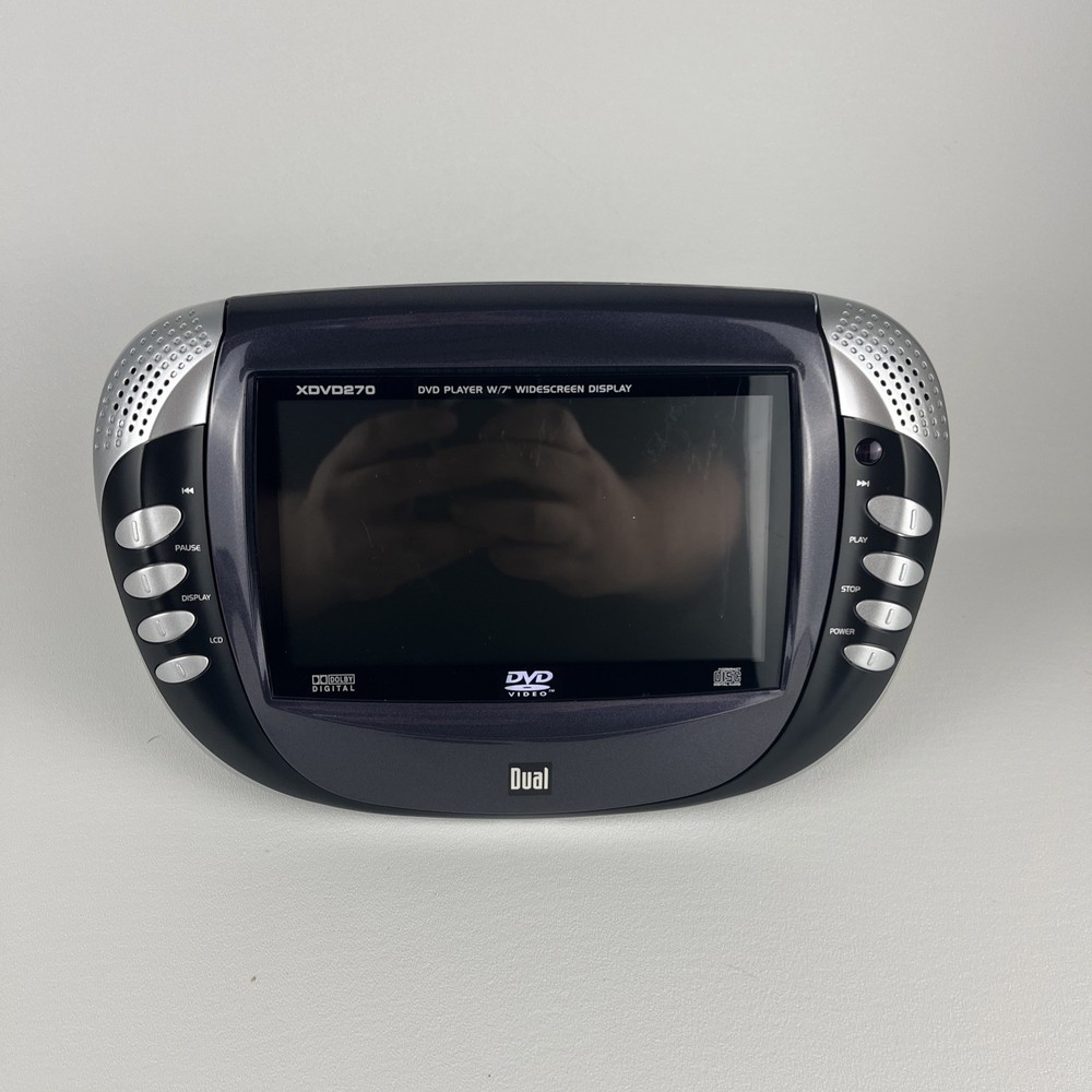 XDVD270 Dual 7" Widescreen Dvd Player 🔆TESTED WORKING 🔆 Missing Cables - Car