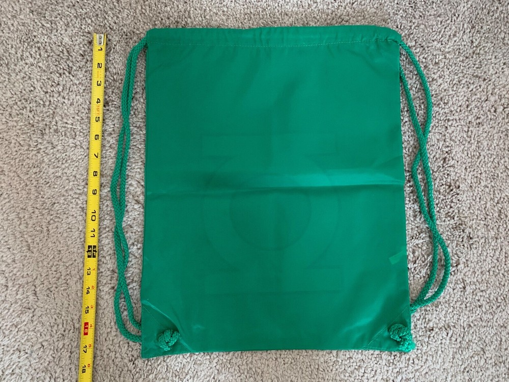 GENUINE LICENSED Green Lantern Logo Drawstring Backpack Sackpack 17"x14"
