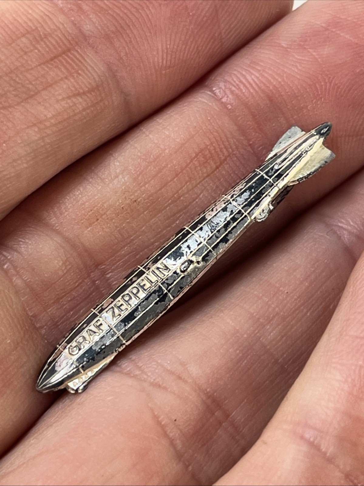 Graf Zeppelin Lapel Pin Vintage Some wear 1.5" long