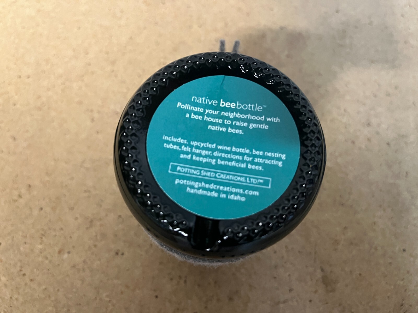 Native Bee Bottle Bee House Hotel Wild Pollinator Bee Habitat Garden Recycled