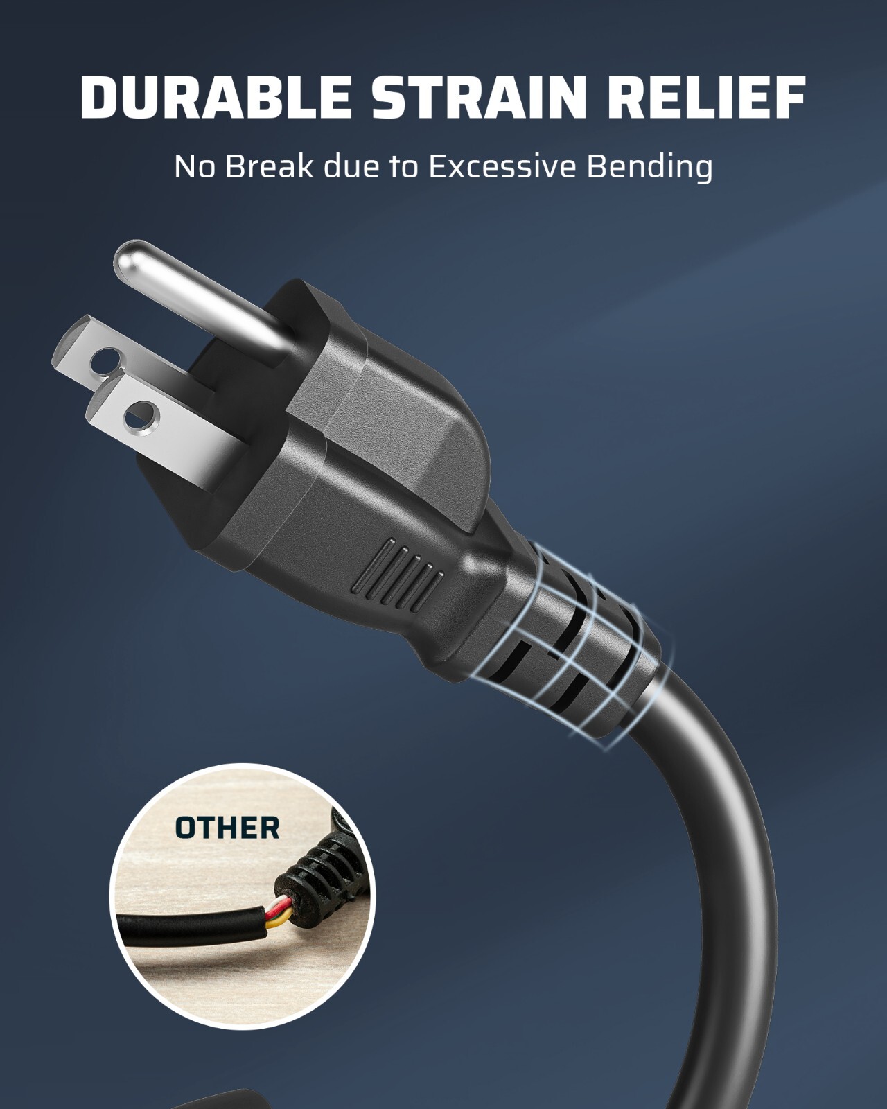 DEWENWILS Outdoor Extension Cord 15 FT, 3 Prong Indoor Outdoor 16/3 SJTW, 1 Pack