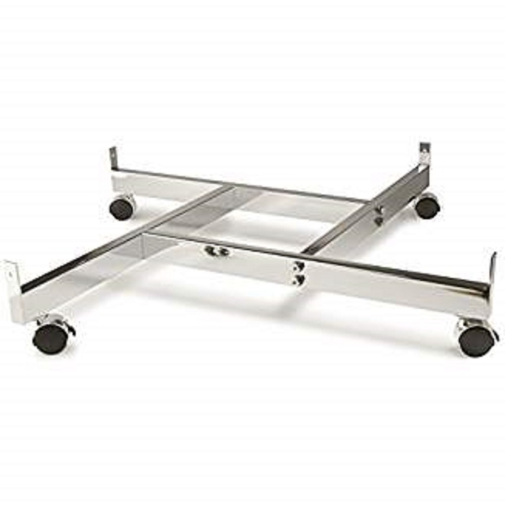 Only Hangers 4-Way Gridwall Panel Base with Casters- Chrome