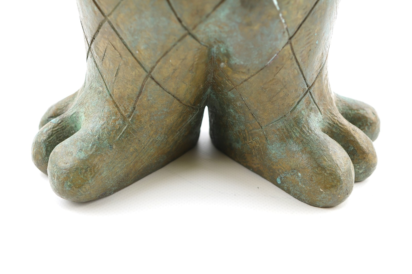 Lino Chavez Bronze Jester Harlequin Guitar Sculpture MCM