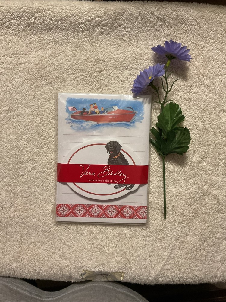 Vera Bradley Nantucket Red Note Pad Set New