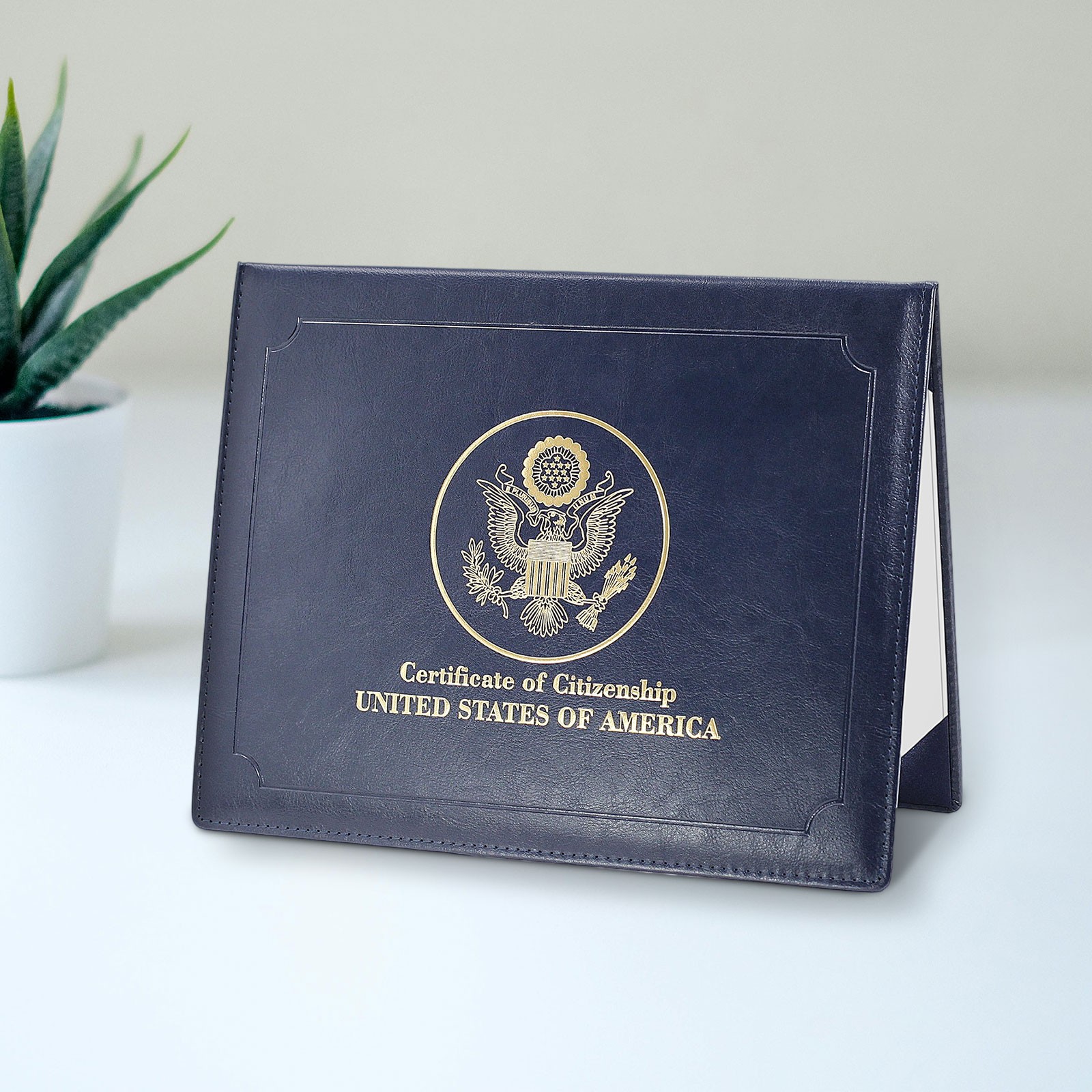 US Citizenship Certificate Holder - US Citizenship Gifts - PU Naturalization new