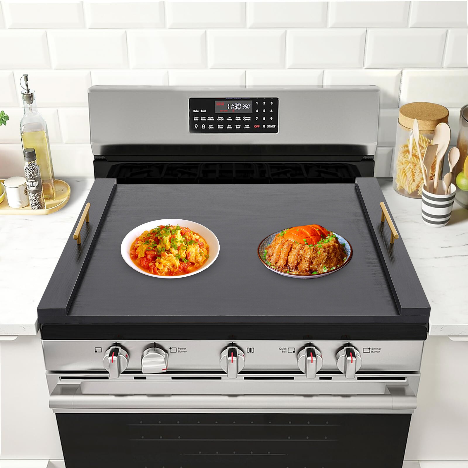 76*55*6 Stove Top Cover, Noodle Board Stove Covers, Stovetop Plate W/Screwdriver