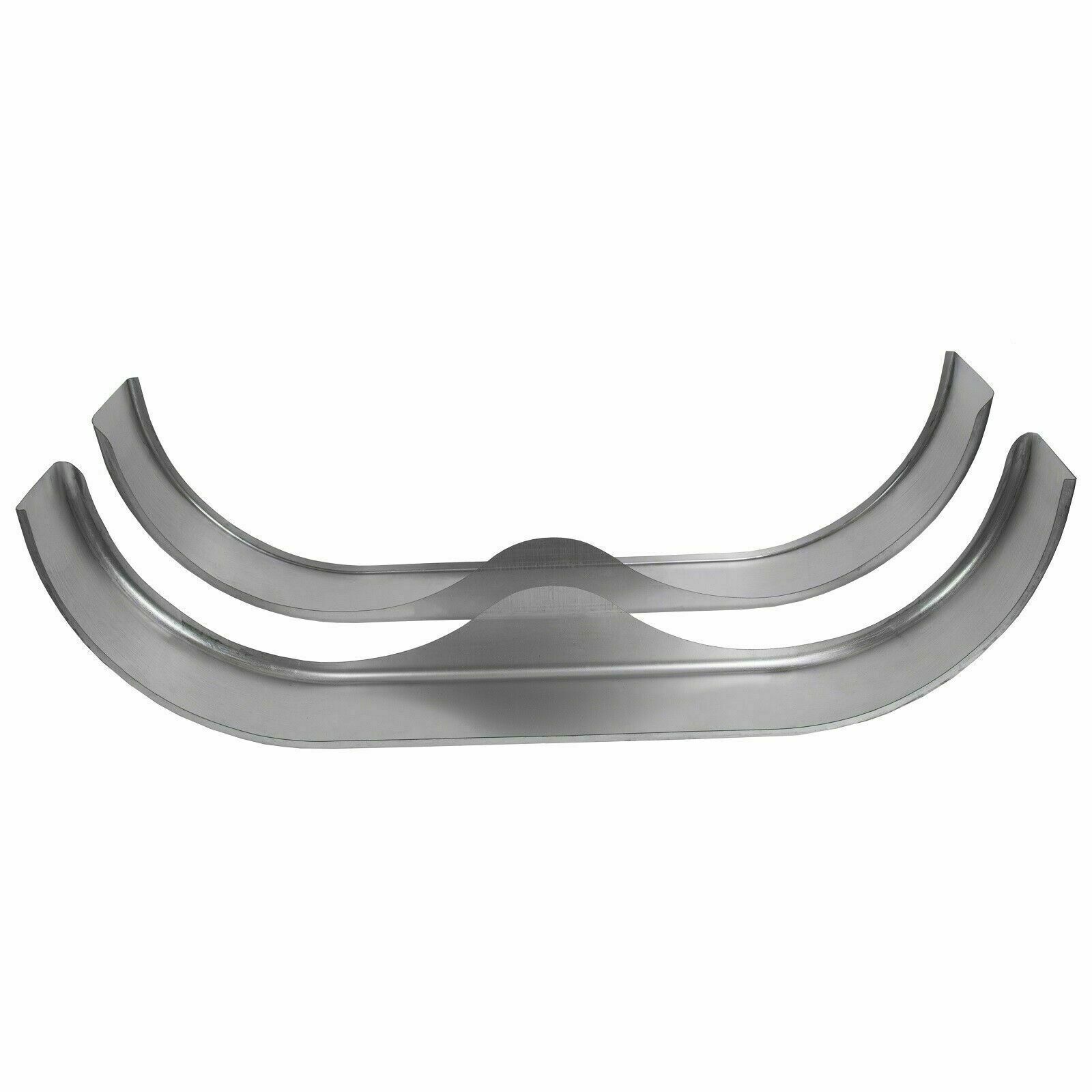 2PCS Tandem Round Trailer Axle Fender Cargo Tread Plate Teardrop 66"L 18"H 9"W