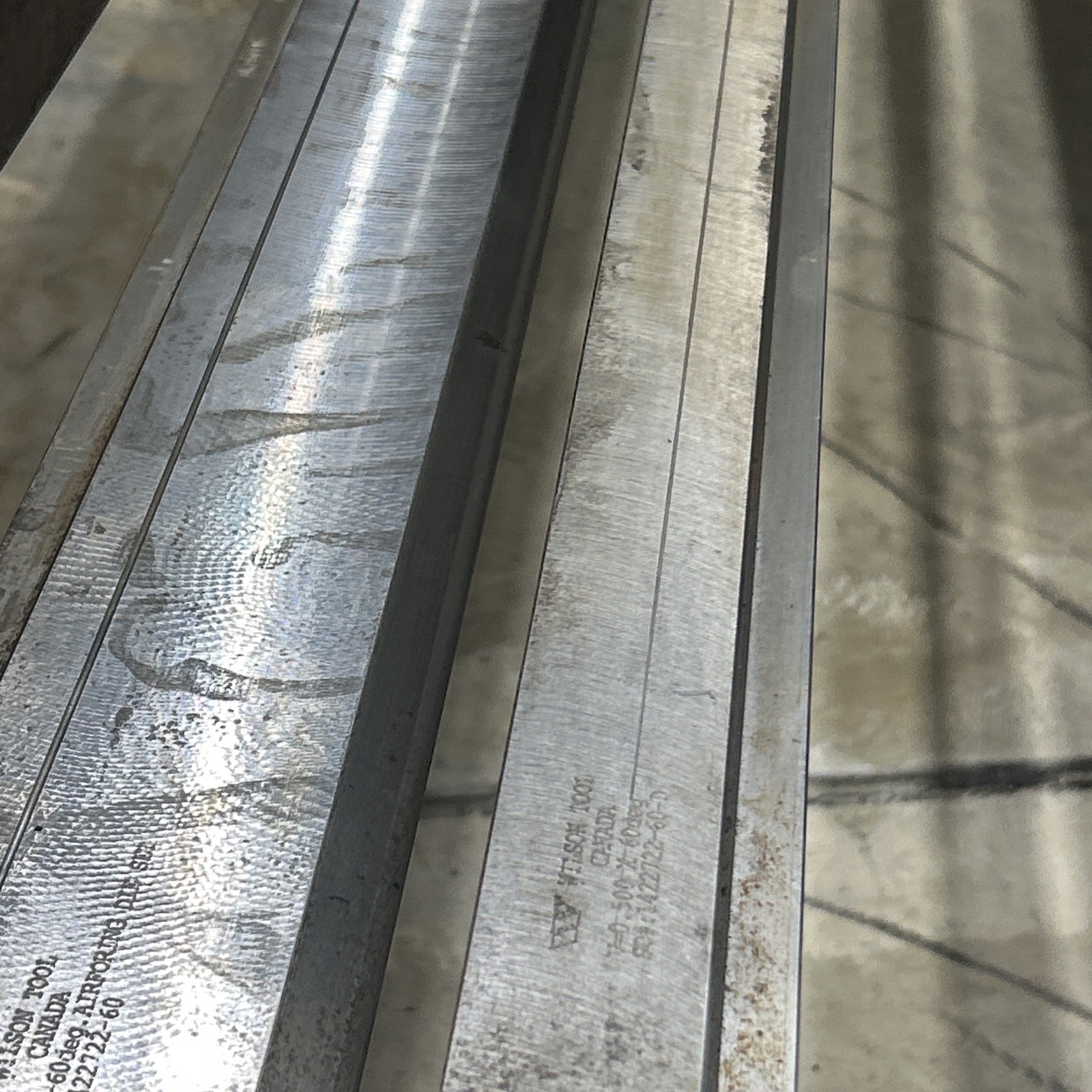 4’-16’Set Of 60 Degree Air Forming Brake Press Punch And Die. 3/16” Radius, 1/2”