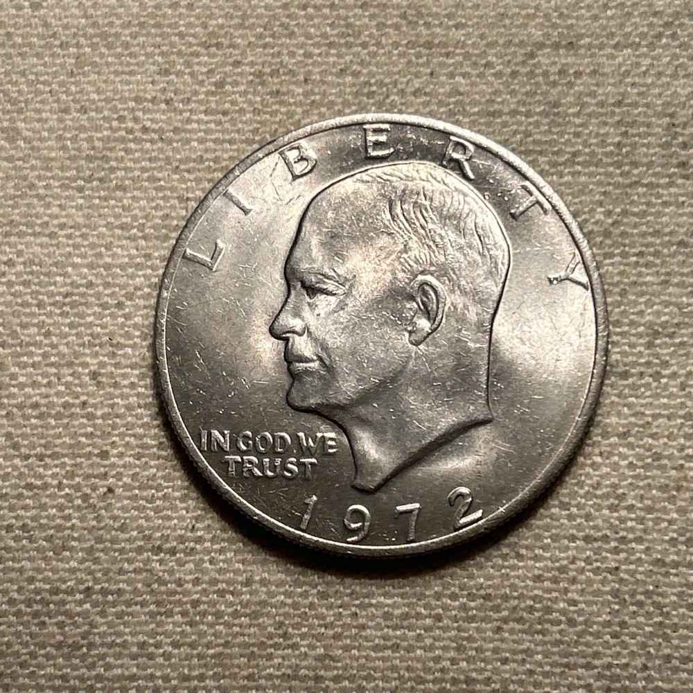 1972 TYPE 2 REVERSE EISENHOWER DOLLAR SC