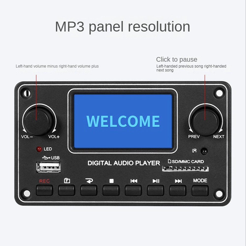 LCD MP3 Player Module 28X64 Display Bluetooth Digital Audio Decoder Board7773