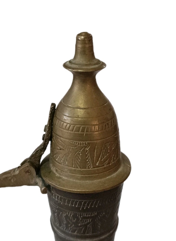 Vintage Solid Brass Dallah Tea Aftaba Water Ewer Pitcher 21cm