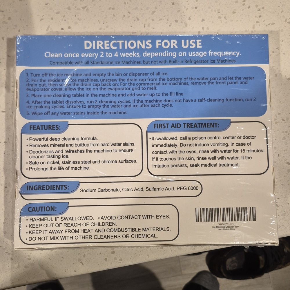 USKICH Ice Machine Cleaner 36 Unscented Tablets x3 boxes (108 Tablets)