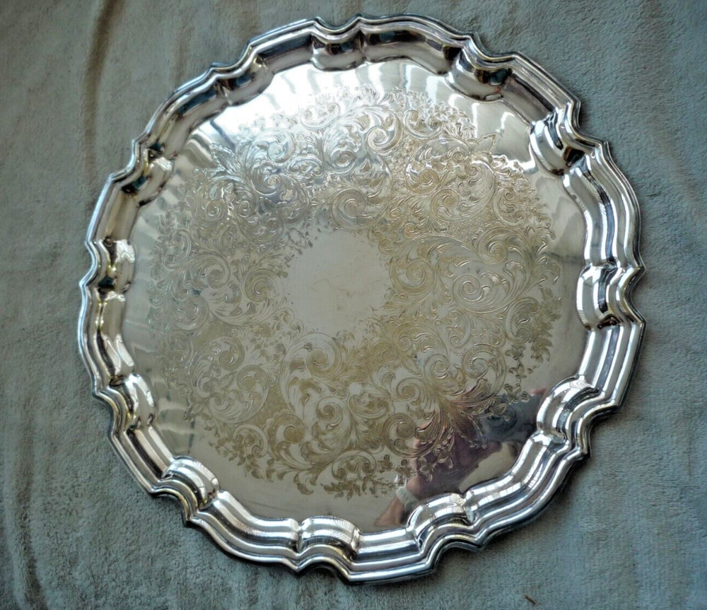 Walker & Hall Sheffield EPN Silver Serving Try 36cm Diameter