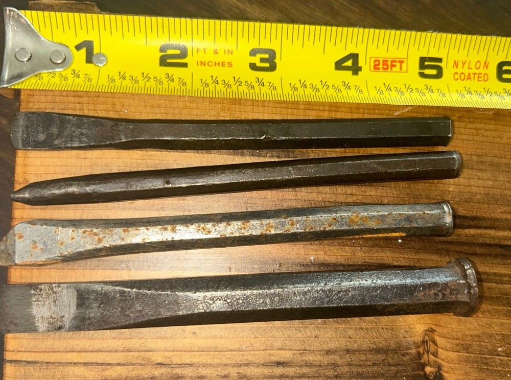 Cold Chisel mixed size lot flat & cape chisels,machinist blacksmith tools (11)
