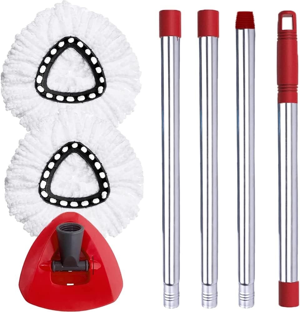 Spin Mop Head, Base, Handle Replacement for O-Ceda EasyWring Microfiber Spin ...