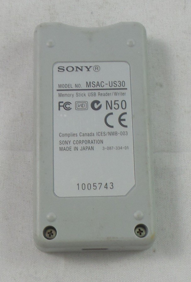Vintage Sony Memory Stick Reader/Writer - USB (MSAC-US30)