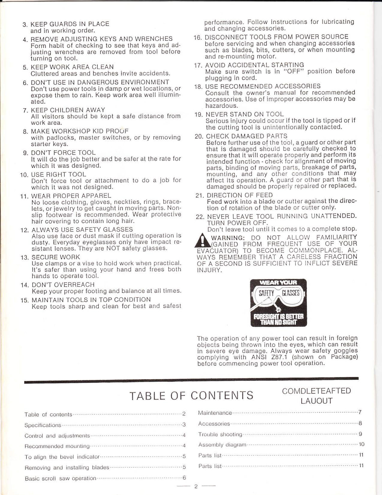 AMT Scroll Saw Model 4671 Assembly, Operator & Repair Manual #324