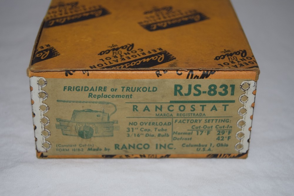 Ranco RJS-831 Rancostat Temperature Control Refrigeration