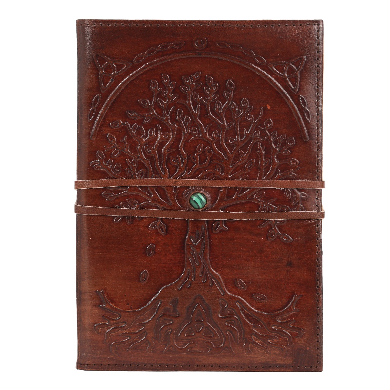 Leather Journal Refillable Lined Paper Tree of Life Handmade writing Notebook