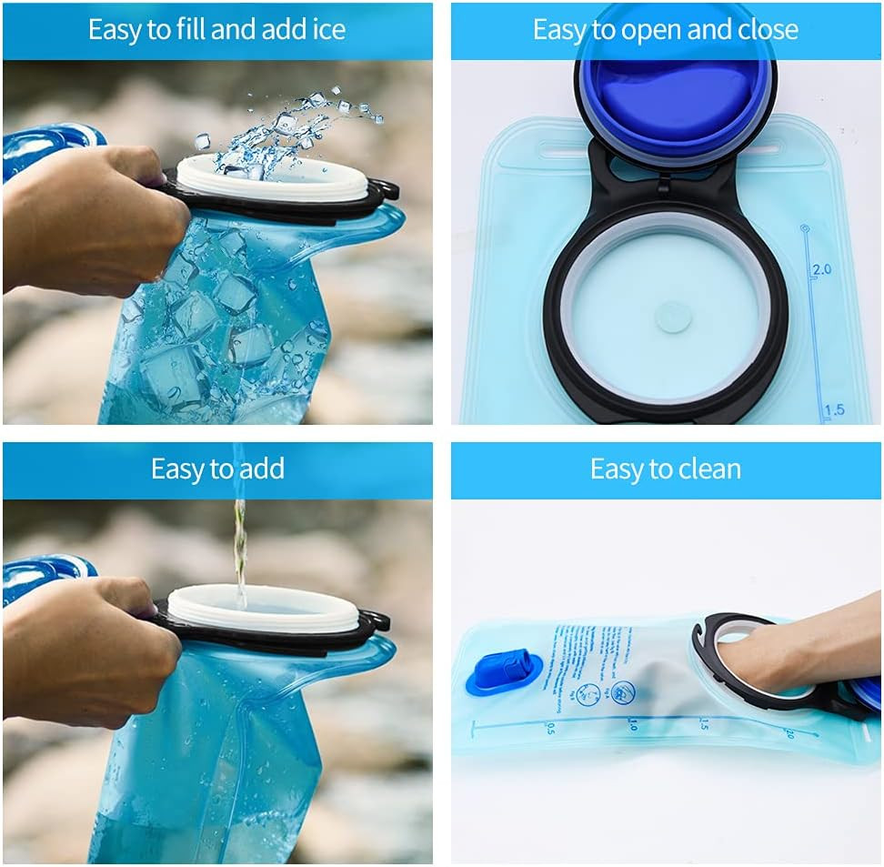 1.5L/2L/2.5L/3L Hydration Bladder, Large Opening Water Storage Bladder Bag, for