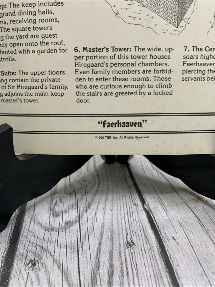 D&D Hiregaards Castle Map/Guide 1990 TSR Campaign Setting Accessory ￼