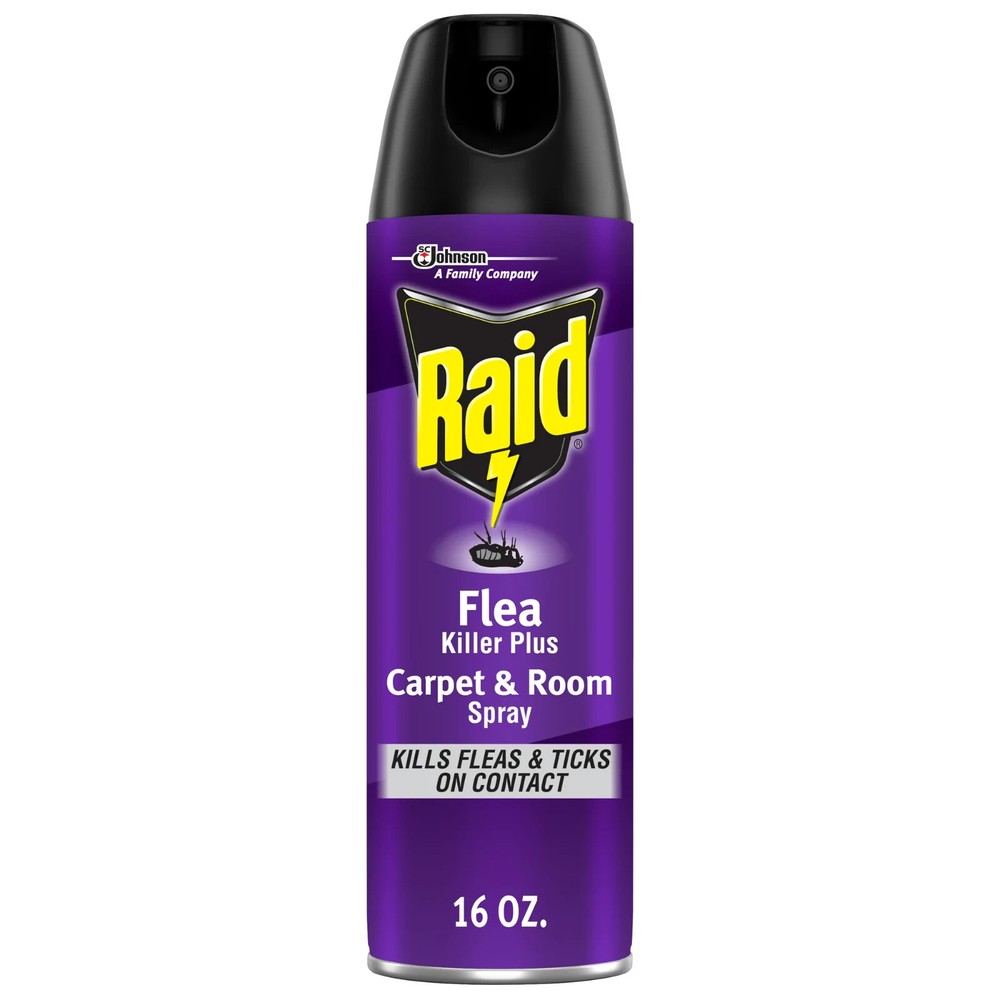 3 Cans Raid Flea Killer Plus Carpet & Room Spray Kills Fleas Bed Bugs Eggs 18oz
