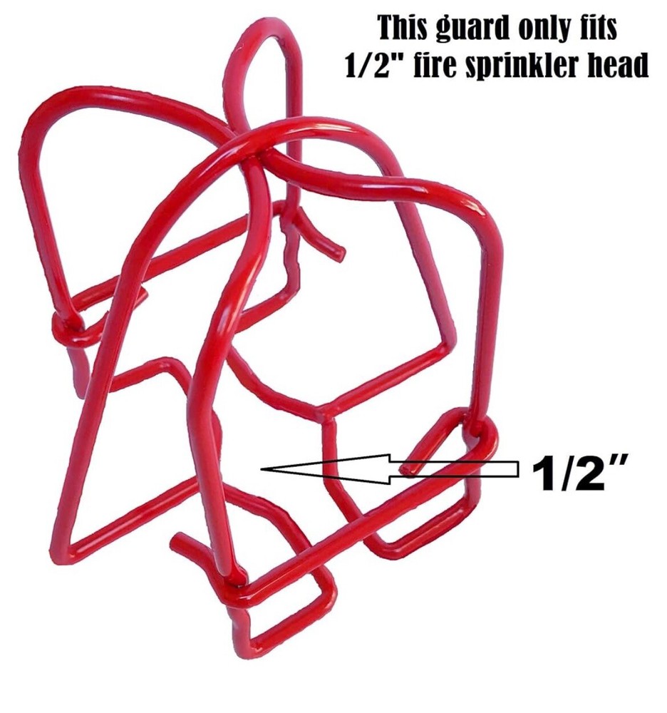 10-Pk Red Fire Sprinkler Head Cage Guard Protector Cover For Sidewall For Inside