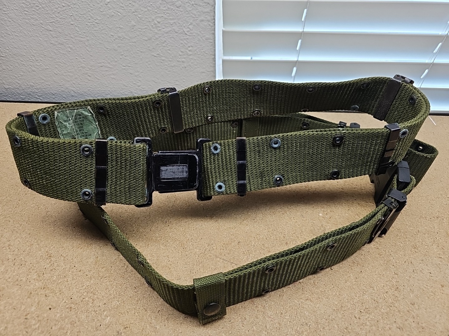 Large US Military Individual Equipment Belt ALICE LC-2 LC2 OD Green Army USGI E7